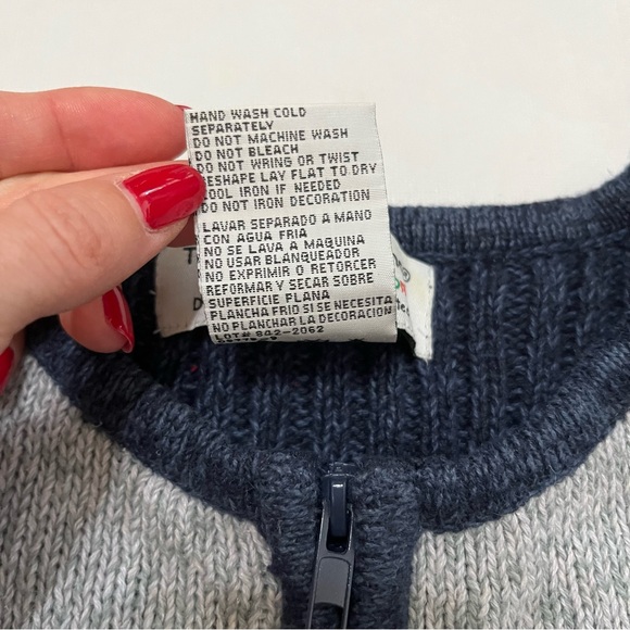 Tiara International Christmas Sweater Zip Up Ugly Sweater Santa - Picture 5 of 8